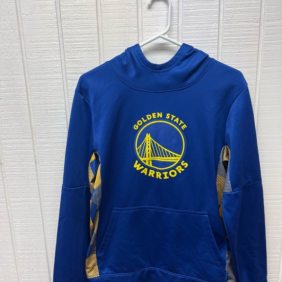 NBA Golden State Warriors Blue/Gold Youth Large Graphic Print Hoodie Polyester - Picture 1 of 4